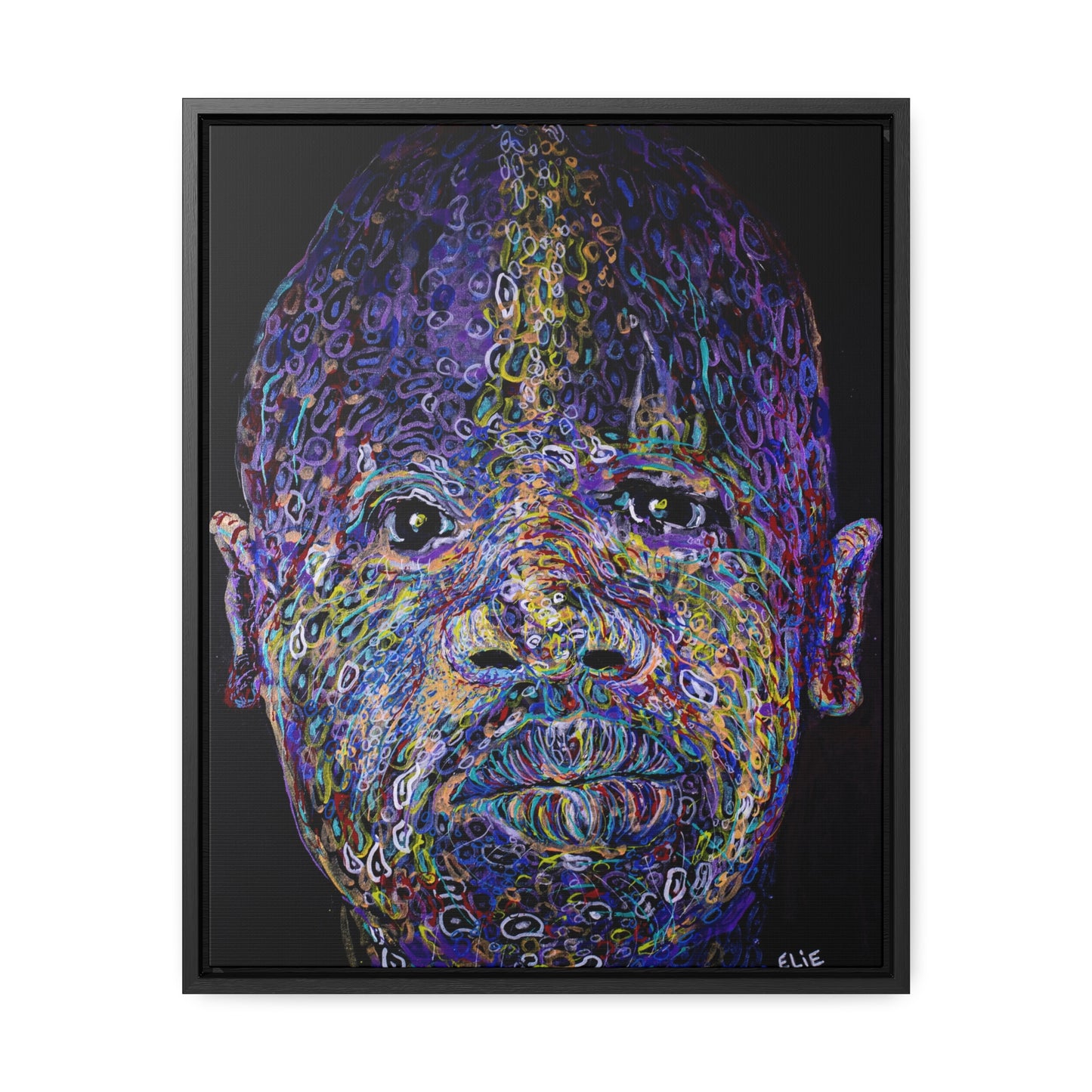 Black Brilliance - Framed Canvas Print