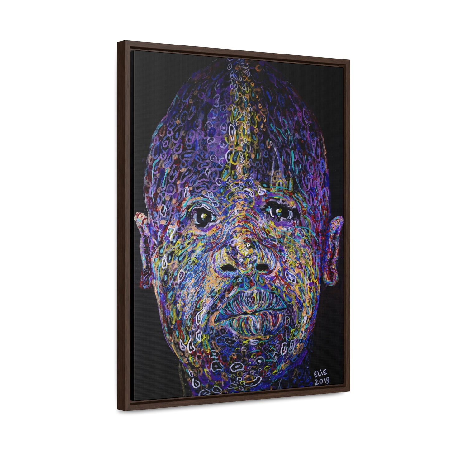 Black Brilliance - Framed Canvas Print