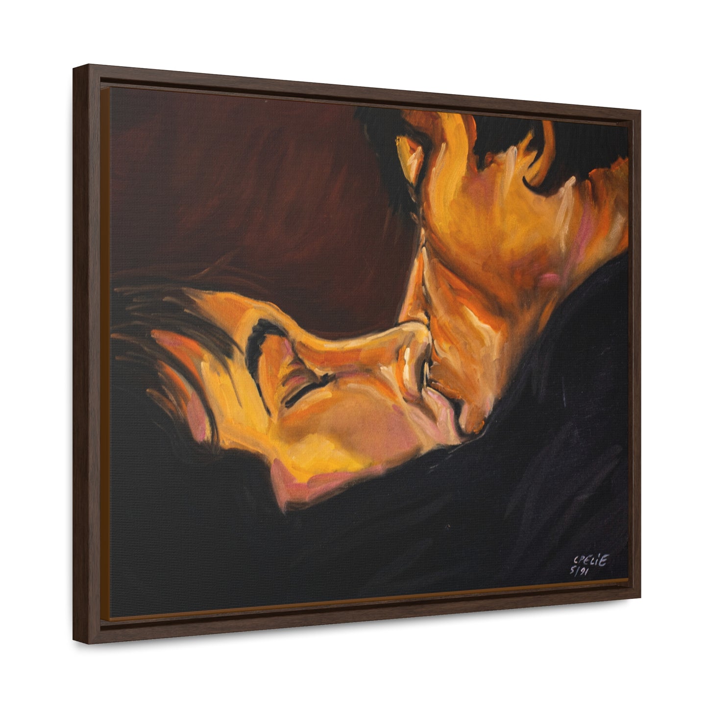 The Kiss - Framed Canvas Print