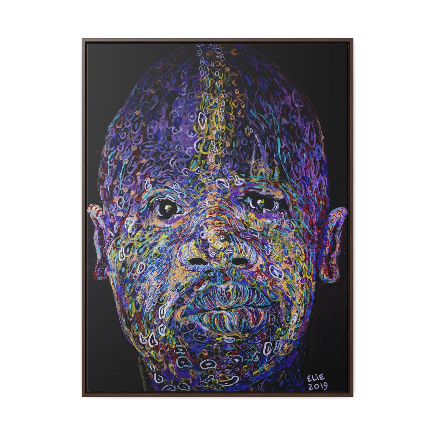 Black Brilliance - Framed Canvas Print