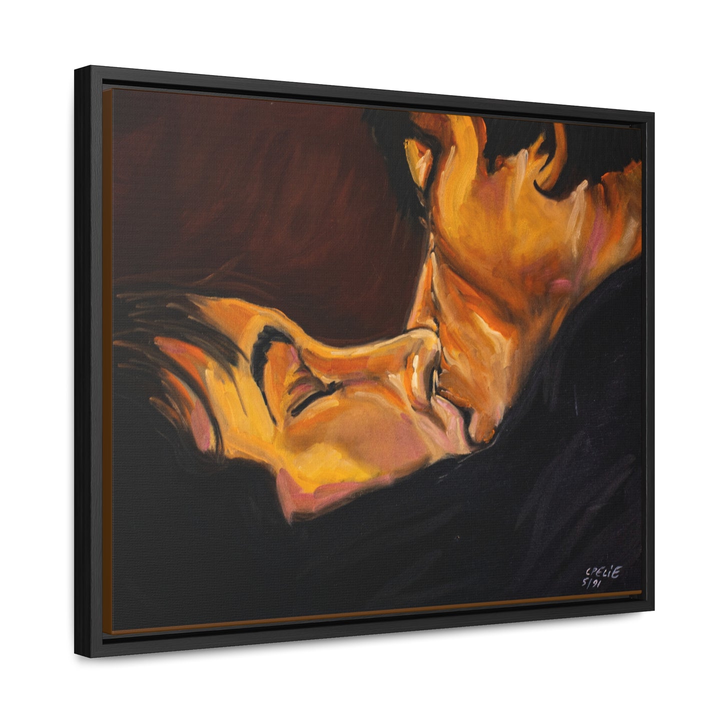 The Kiss - Framed Canvas Print