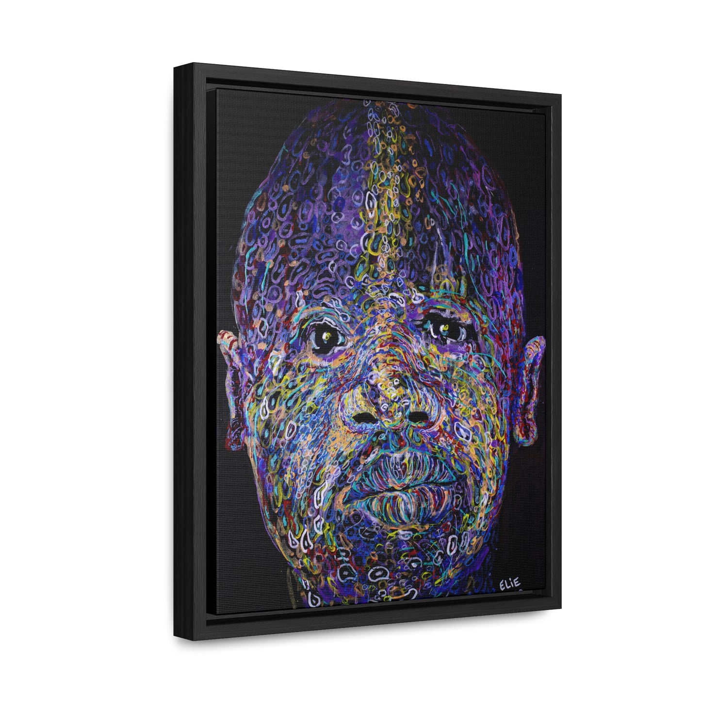 Black Brilliance - Framed Canvas Print