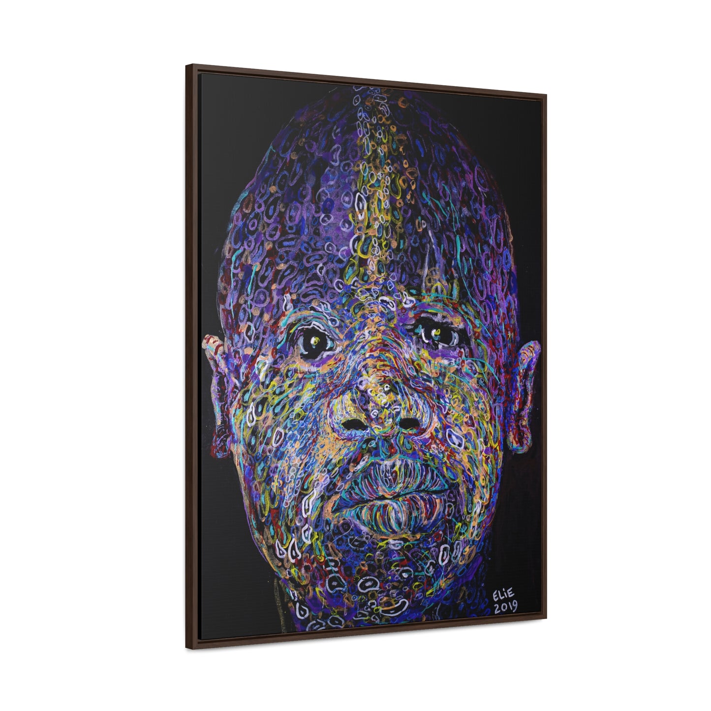 Black Brilliance - Framed Canvas Print