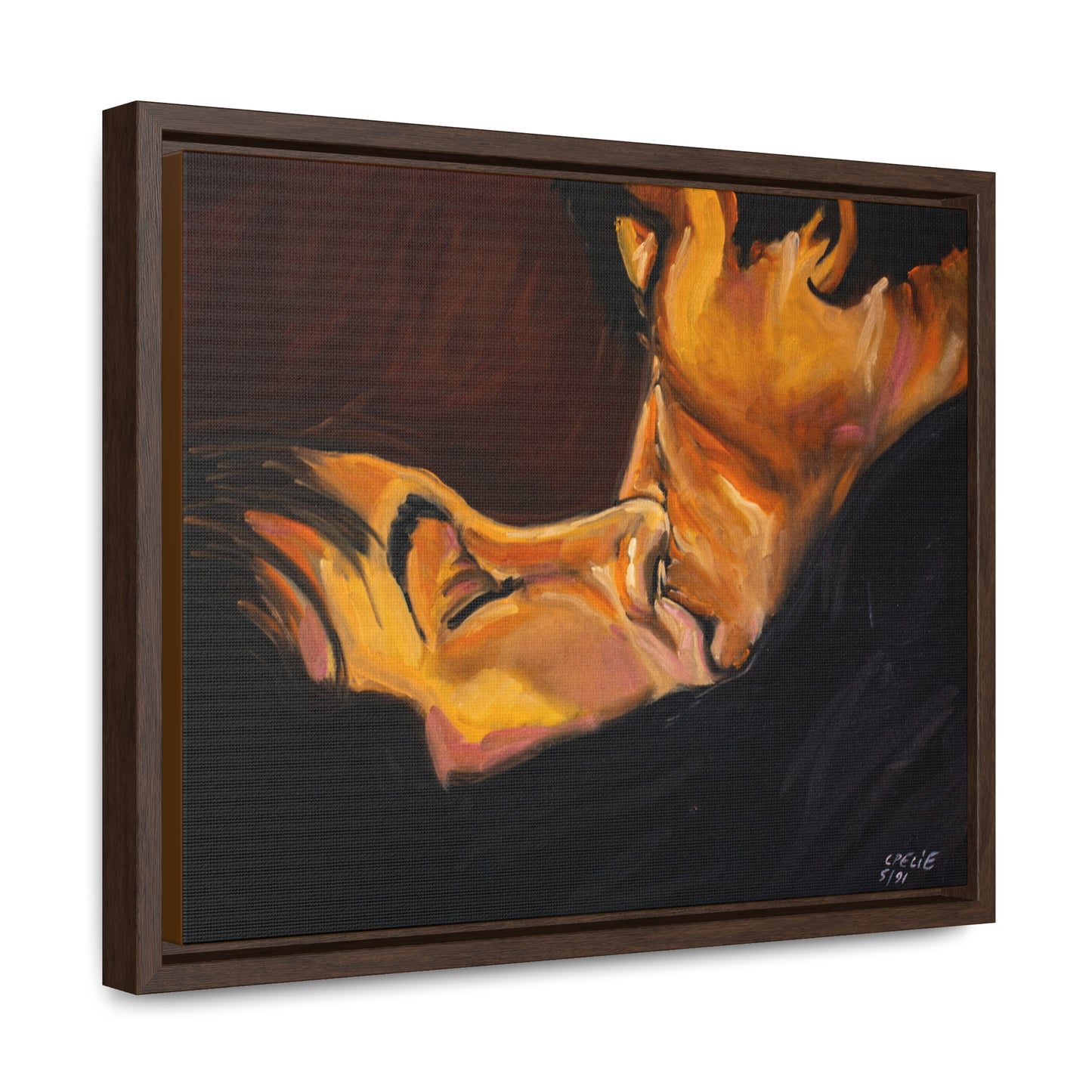 The Kiss - Framed Canvas Print