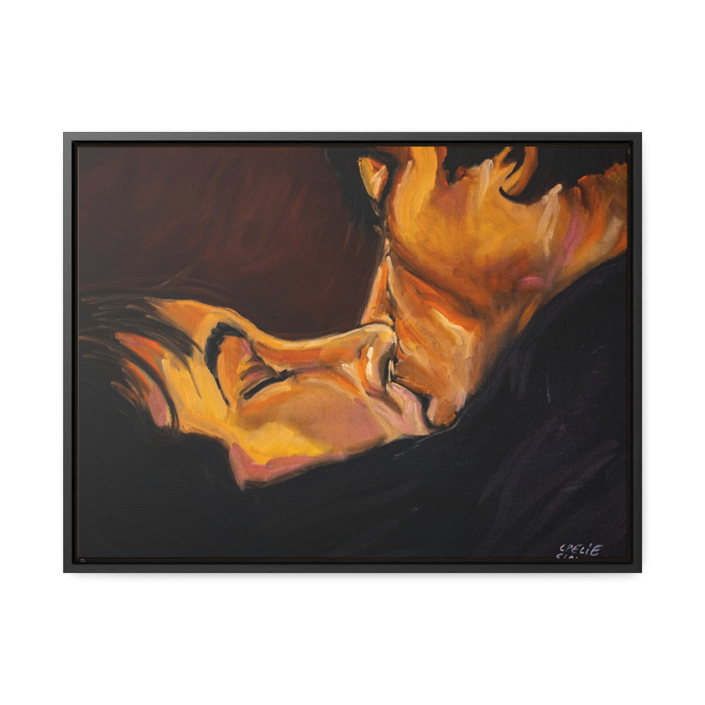 The Kiss - Framed Canvas Print