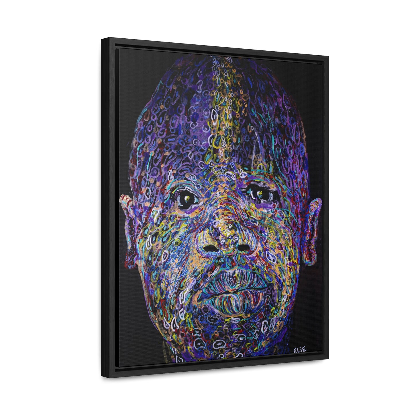 Black Brilliance - Framed Canvas Print