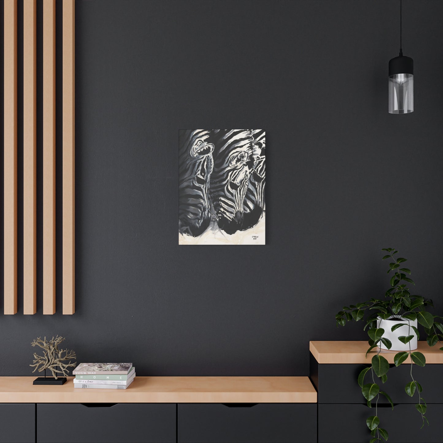 Baby Zebras - Matte Canvas Print