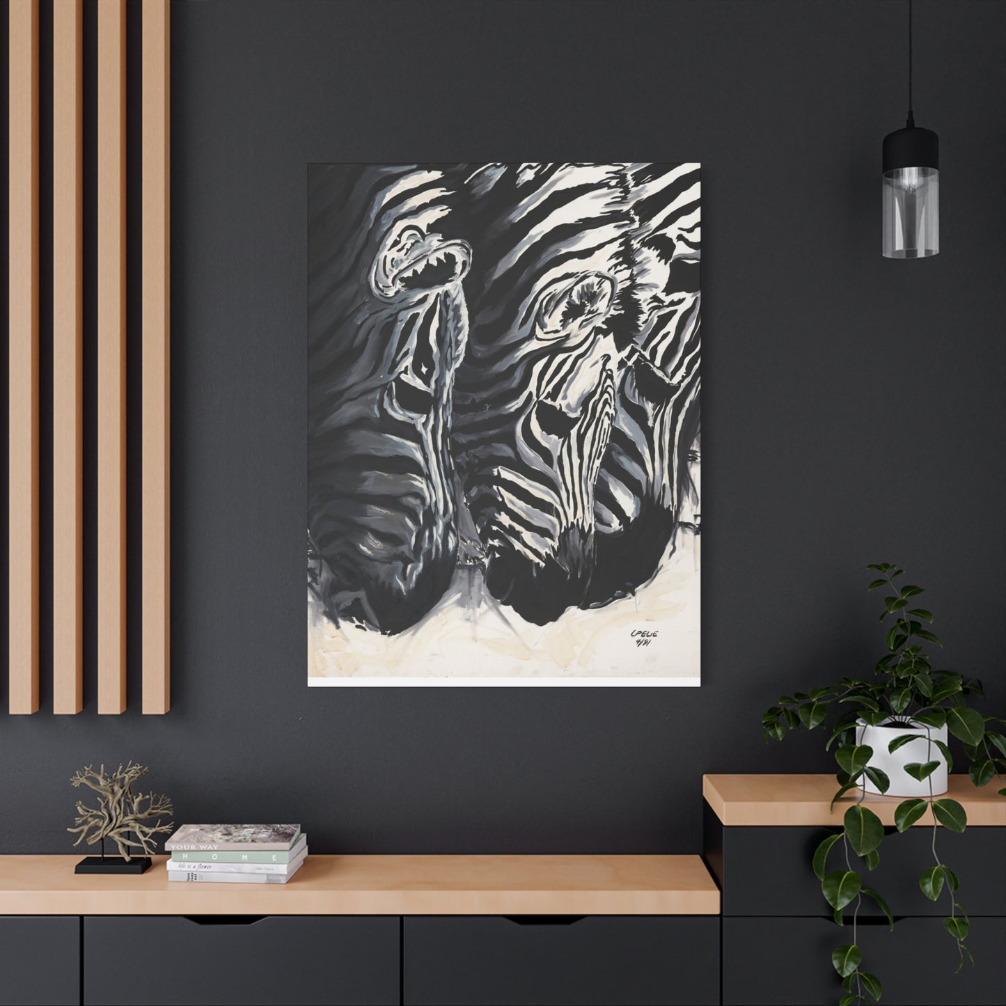 Baby Zebras - Matte Canvas Print