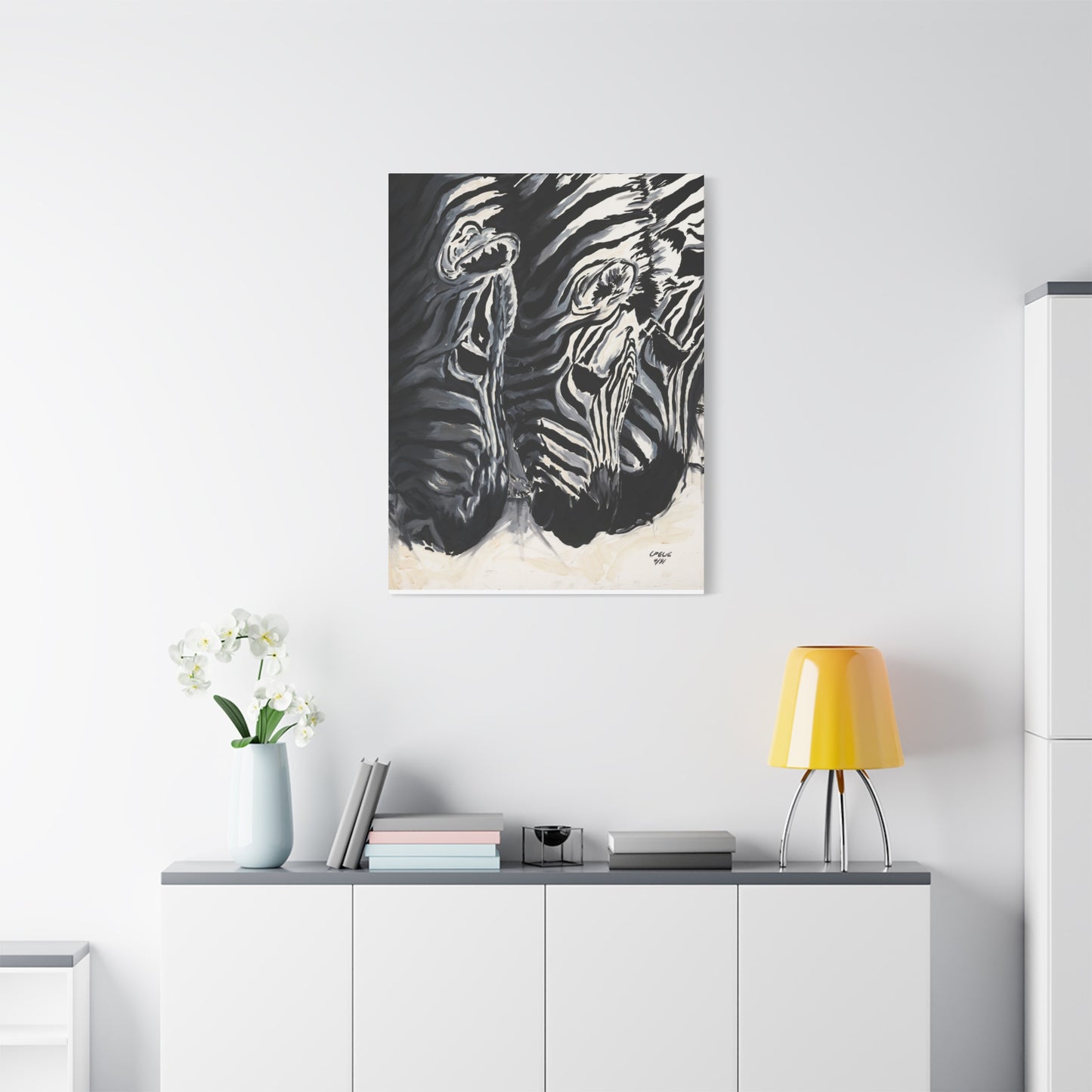 Baby Zebras - Matte Canvas Print