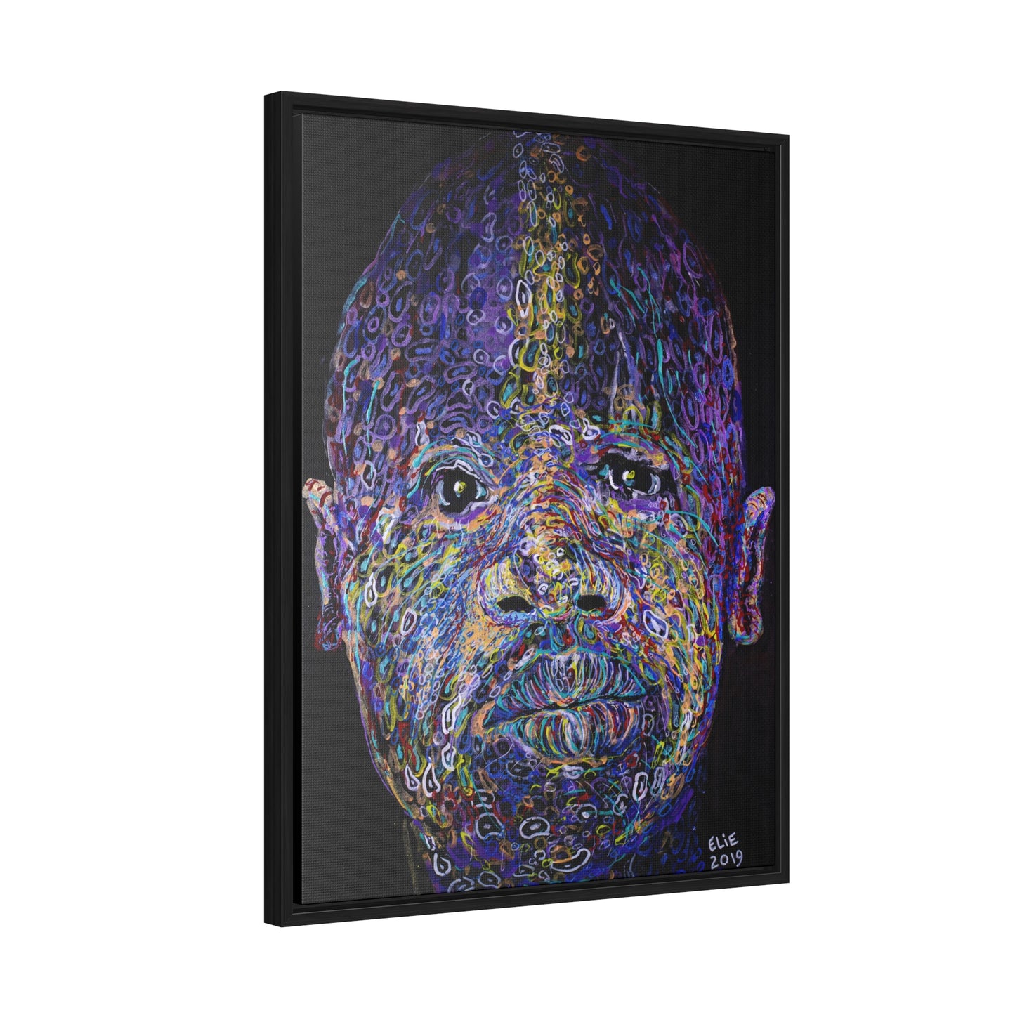 Black Brilliance - Framed Canvas Print