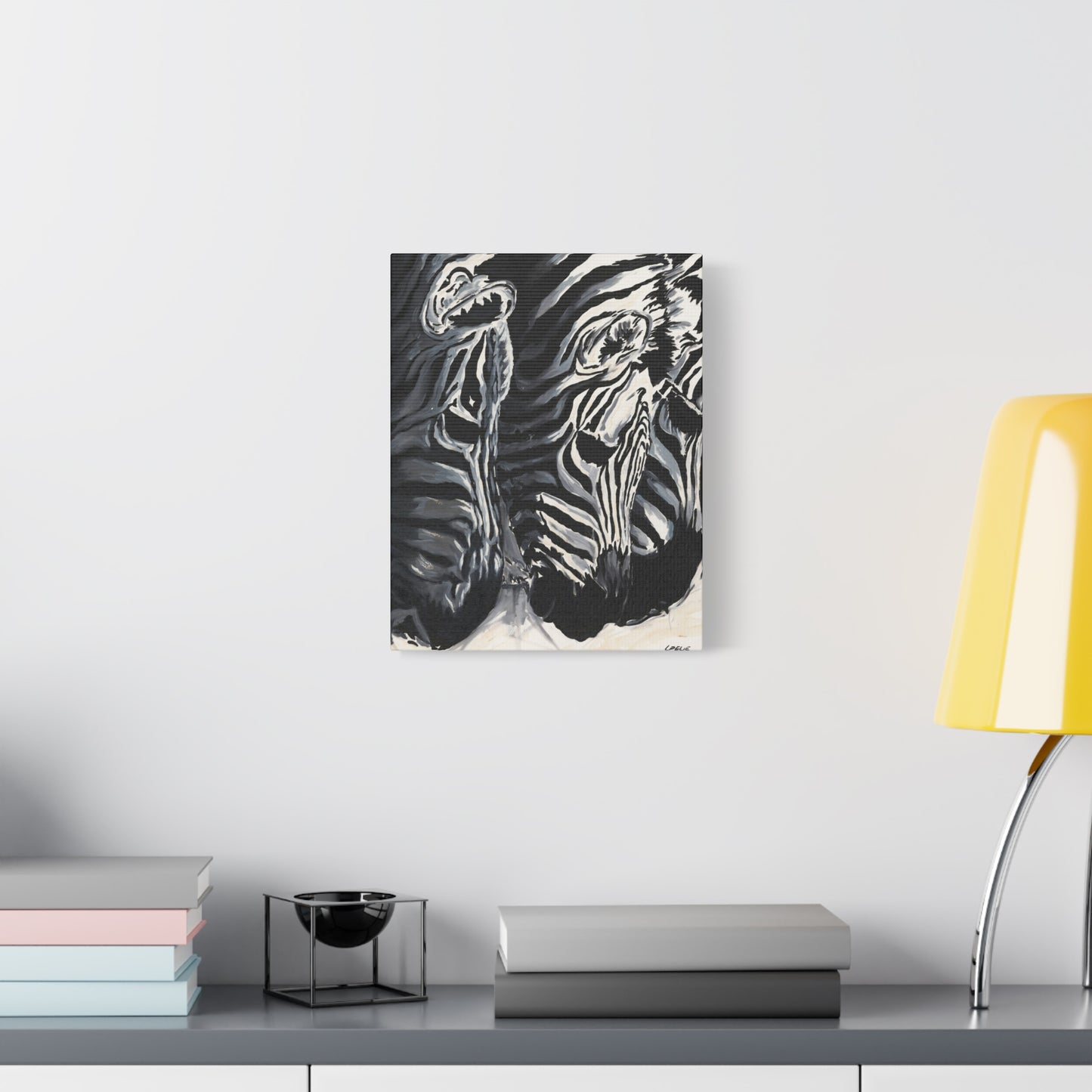 Baby Zebras - Matte Canvas Print