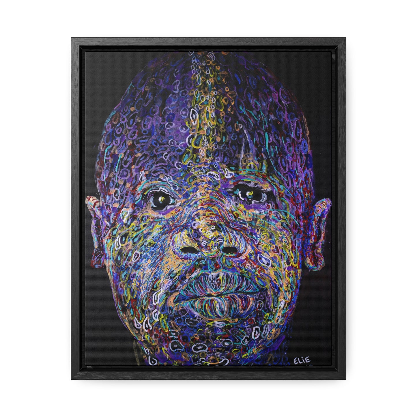 Black Brilliance - Framed Canvas Print