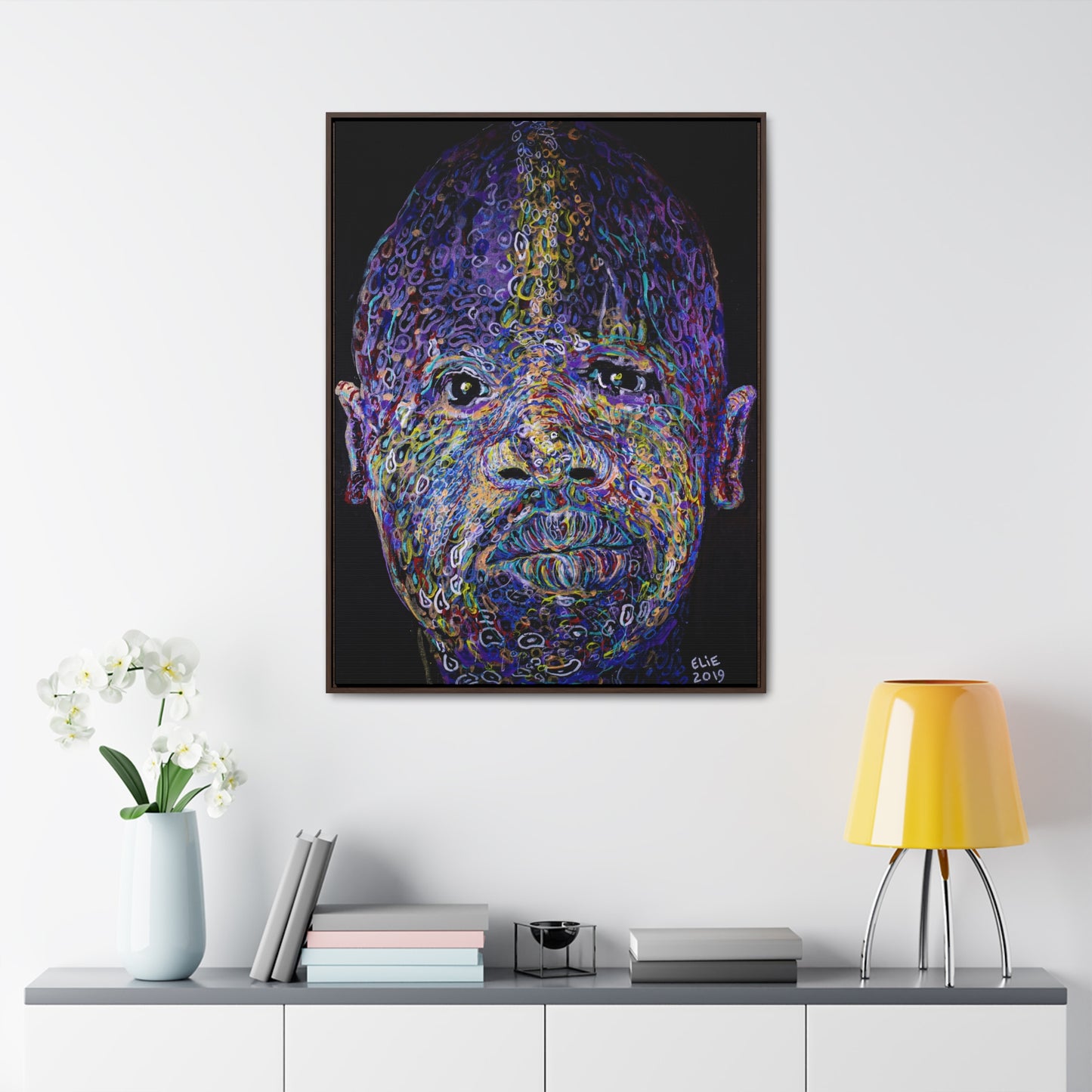 Black Brilliance - Framed Canvas Print