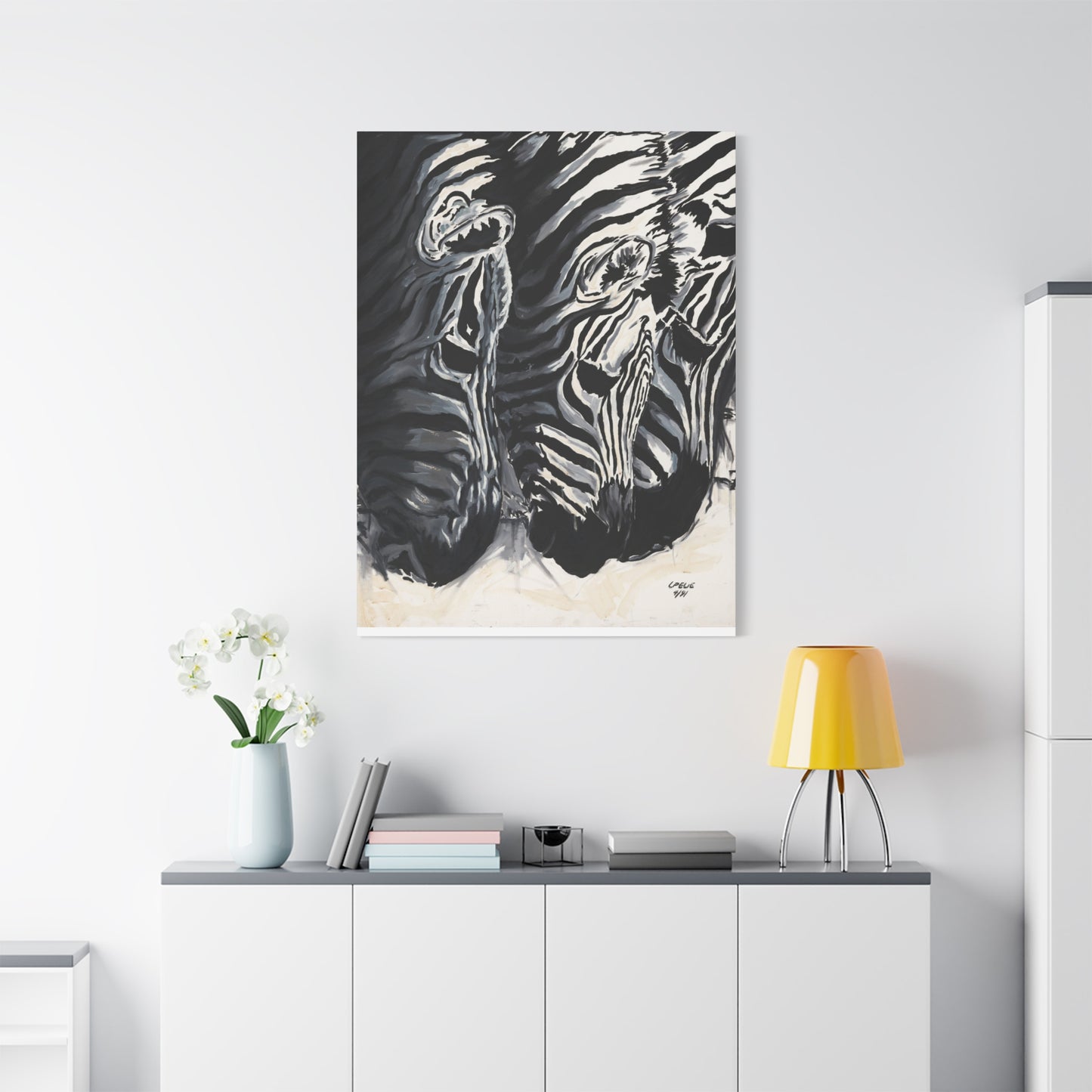 Baby Zebras - Matte Canvas Print