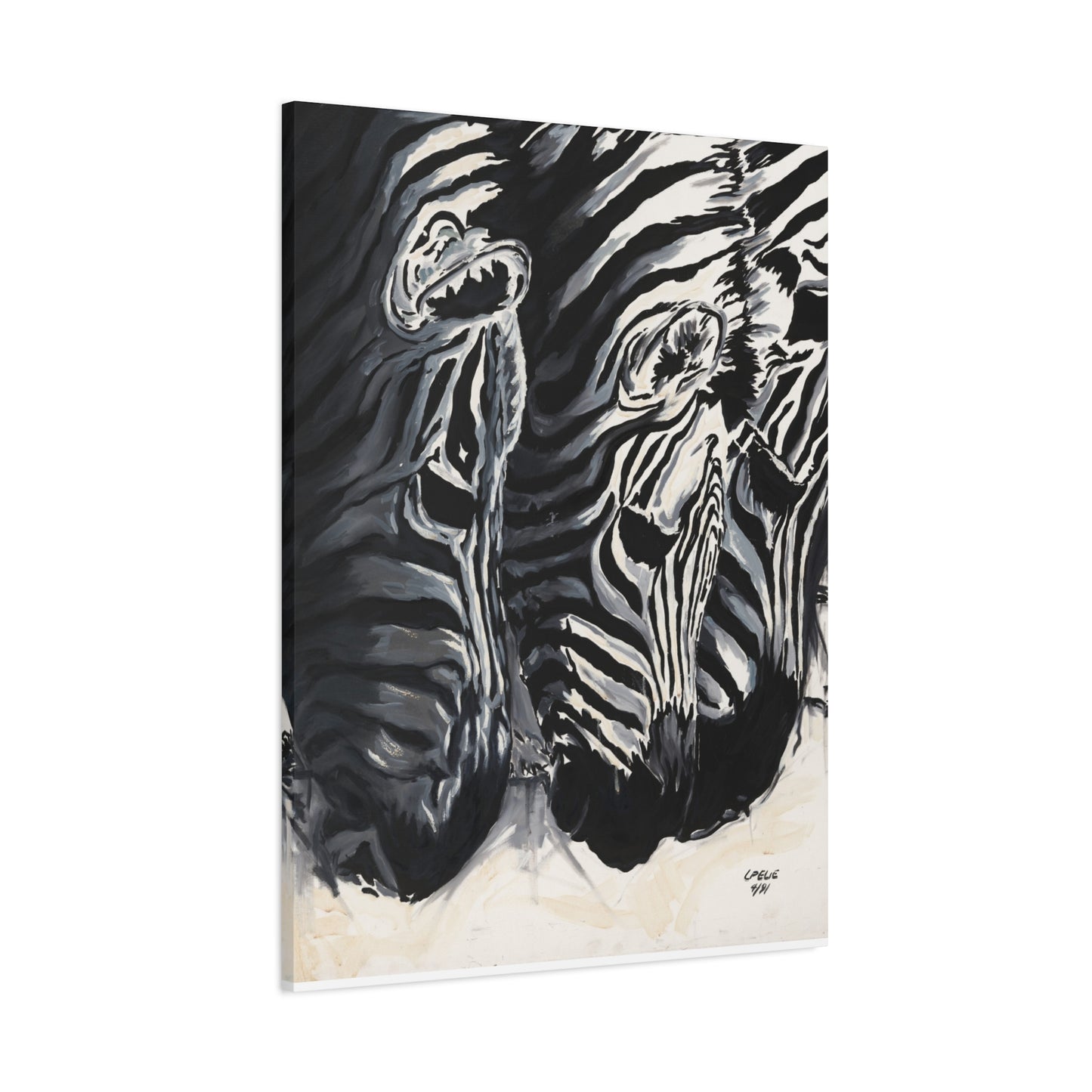 Baby Zebras - Matte Canvas Print