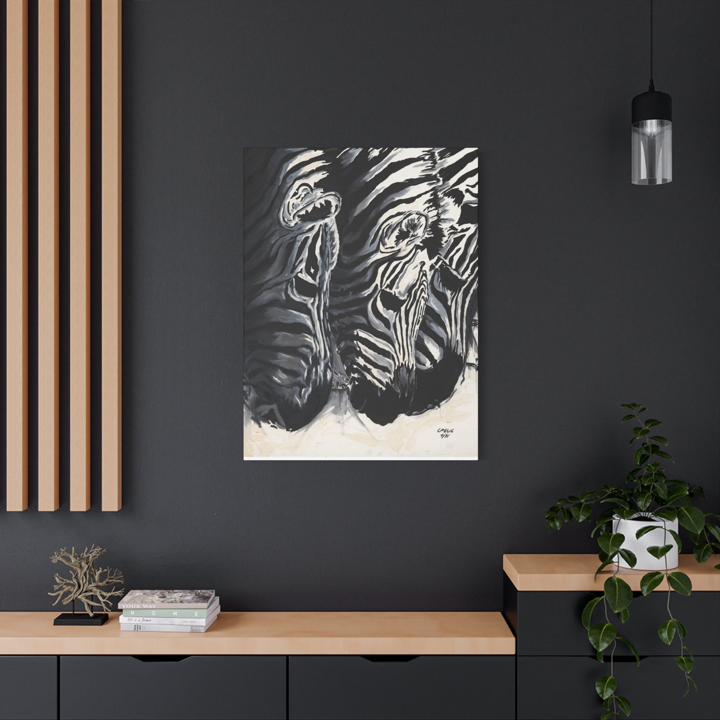 Baby Zebras - Matte Canvas Print