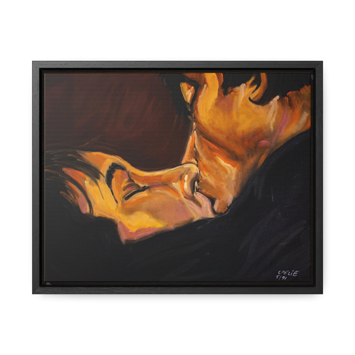 The Kiss - Framed Canvas Print