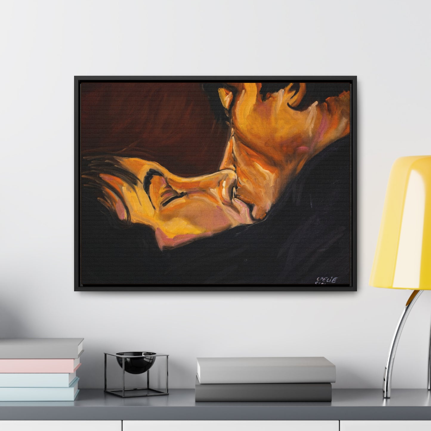 The Kiss - Framed Canvas Print