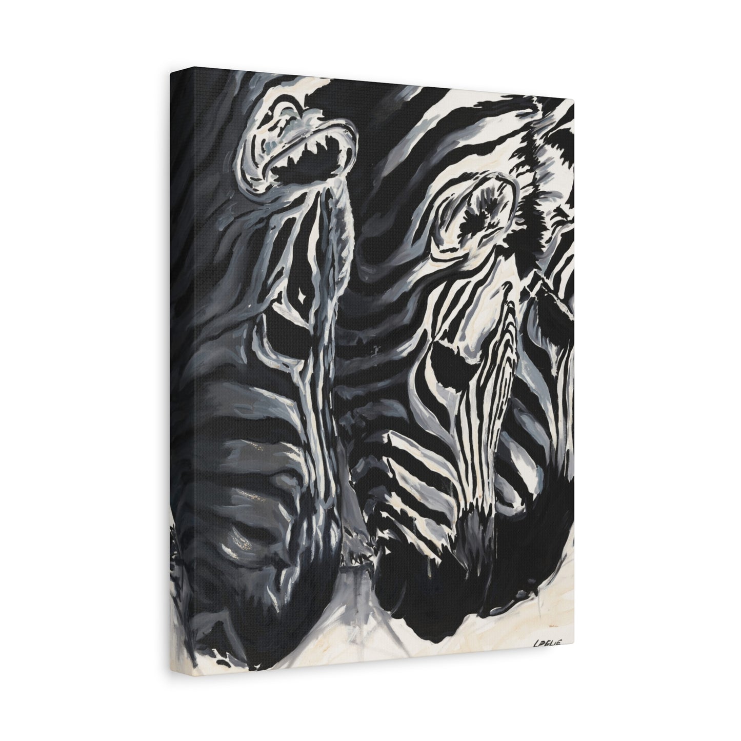 Baby Zebras - Matte Canvas Print