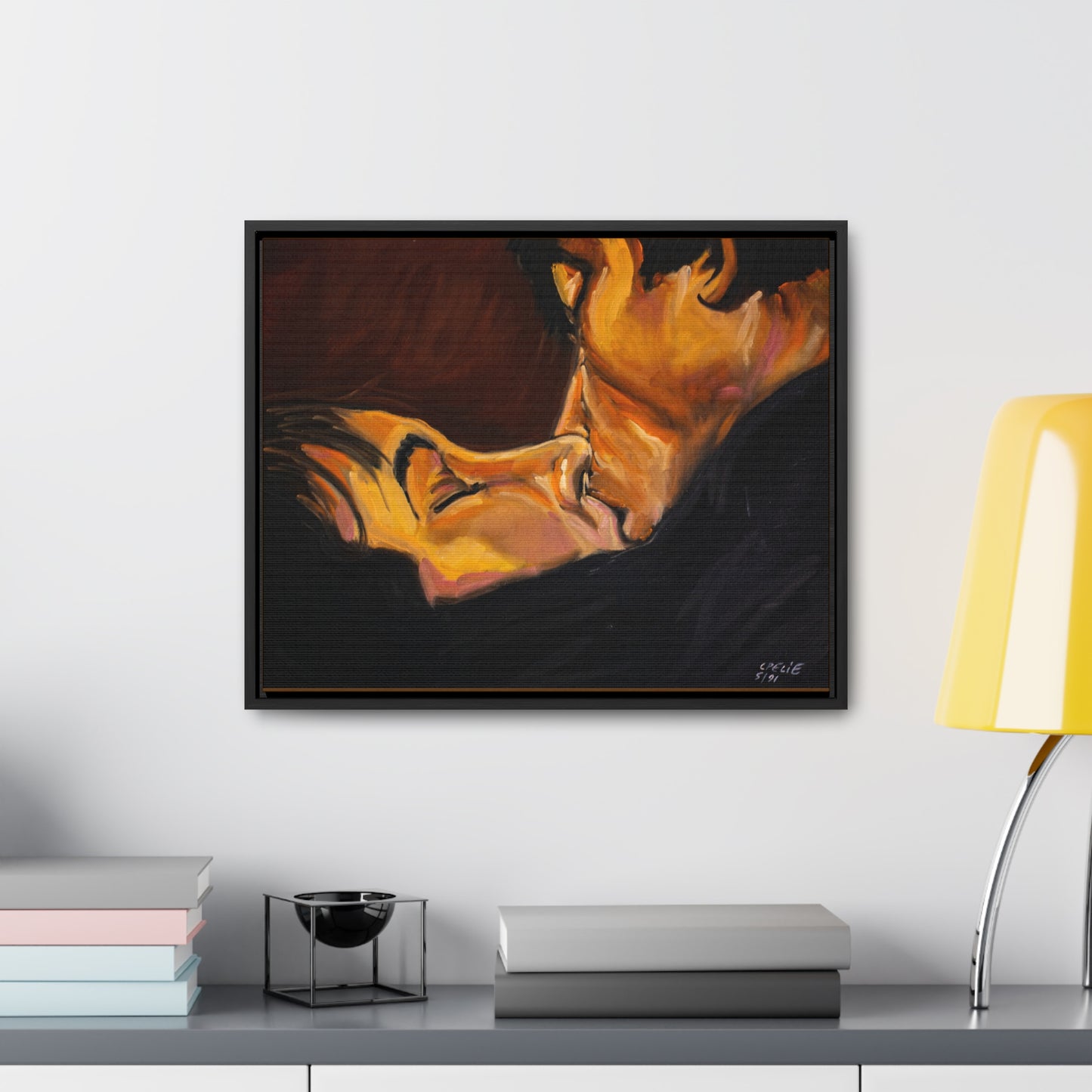 The Kiss - Framed Canvas Print