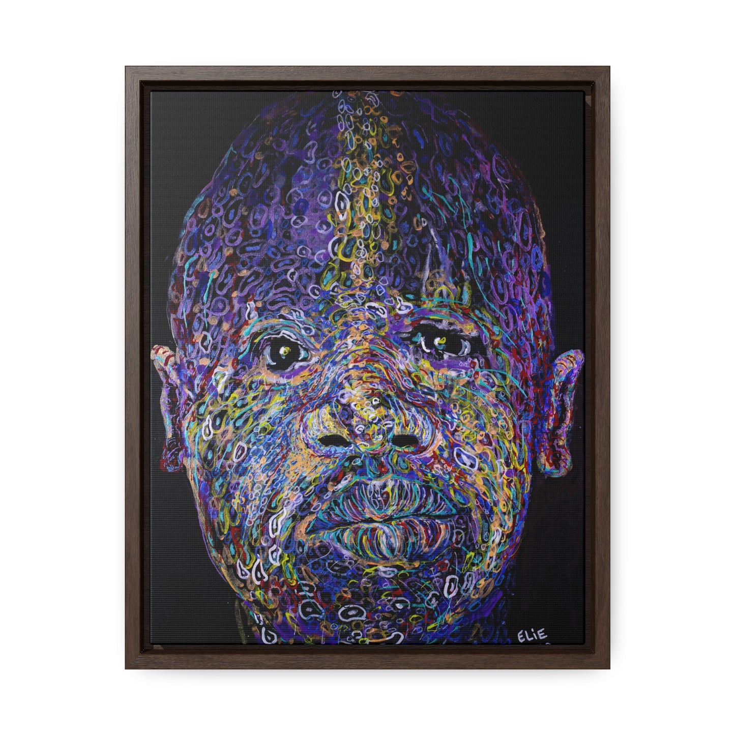 Black Brilliance - Framed Canvas Print