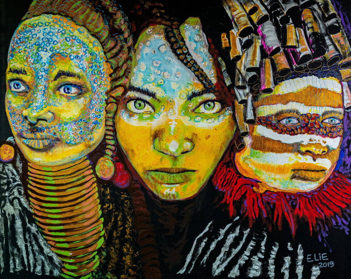 From Africa to America the Sisters (Luxe Canvas Giclee Print)