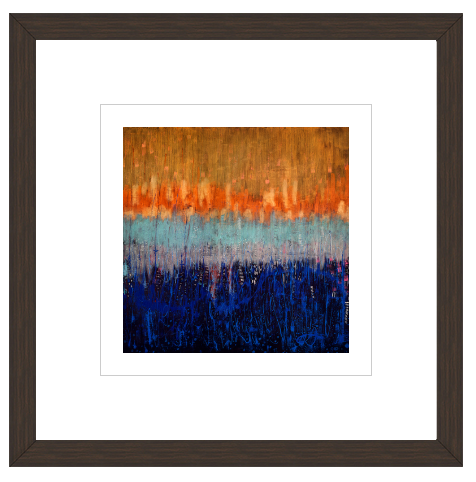 Fusion (Textured Paper Art in Glass Frame)