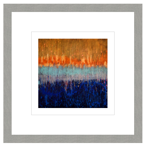 Fusion (Textured Paper Art in Glass Frame)